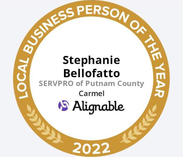 Alignable 2022 business person of the year badge