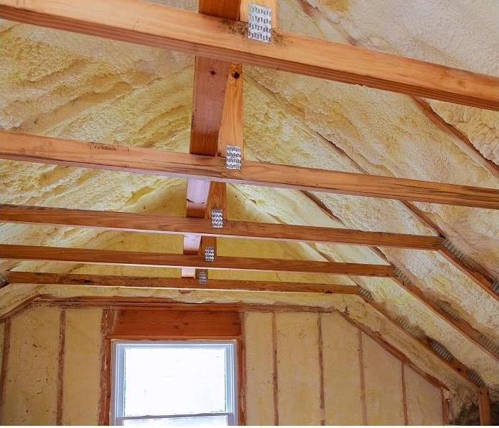 view of attic in home