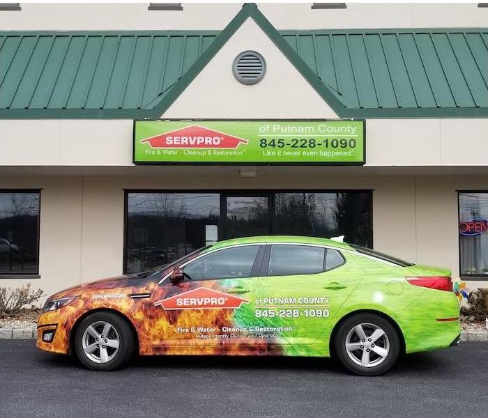 SERVPRO Car in front of the SERVPRO building